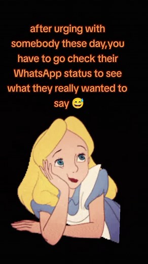 Animated Character's WhatsApp Status Commentary