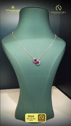 RED STONE-ൽ വരുന്ന SIMPLE DIAMOND NECKLACE...💎