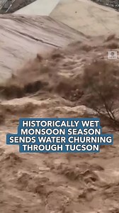 Monsoon storms in Arizona caused major flash flooding around Tucson where on Sunday, the NWS said the city was having its wettest monsoon to date this year so far. https://abcn.ws/2FDGjJ0 | ABC News