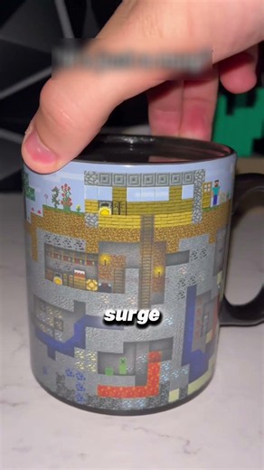The magic Minecraft mug! 🤯 #curiosities #mugs #shorts