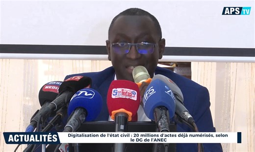2.8K views · 106 reactions | 茶 20 millions d’actes ont déjà été numérisés, indexés et intégrés dans la base nationale de l’état civil, annonce Matar Ndao, DG de l’ANEC (Agence nationale de l'Etat civil du Sénégal) Il indique également que, sur 600 centres d’état civil, 400 utilisent désormais le logiciel centralisé de l’état civil.  APS, mercredi 5 novembre 2025 #senegal | Vie-Publique Sénégal | Facebook