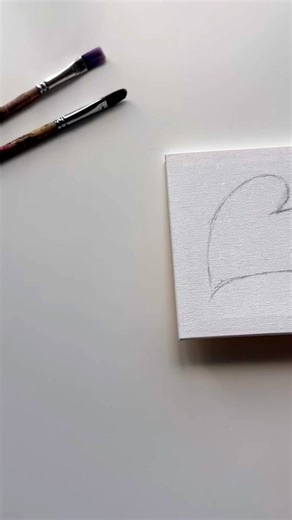 Heart-Shaped Lake Painting Tutorial | Easy Canvas Art Ideas