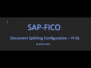 Document splitting Configuration in SAP