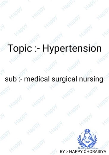 Assignment on Hypertension || BSC GNM ANM Nursing || #educationalvideo #youtubevideo #viralvideo