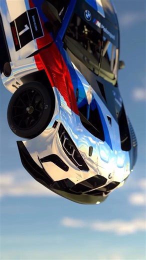 BMW M4 GT3 falling from the sky🏎️ #bmw #sky #blender