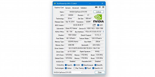 GPU-Z更新至2.64.0版 支援RTX 5070，修復部分資訊顯示錯誤的問題