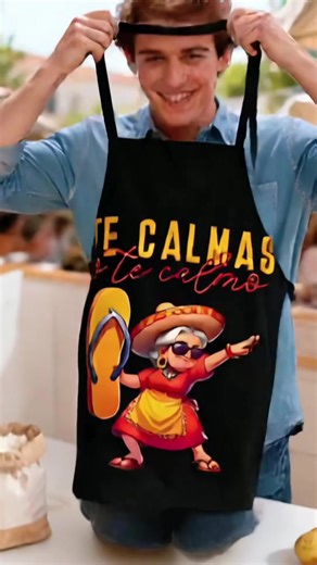 Funny cartoon character printed apron#videowave#Funny cartoon#Apron#Printed apron#Cooking without greasy eye-catching