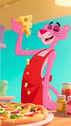 Pink Panther Cooking Pizza 🍕 - Satisfying 3D Animation