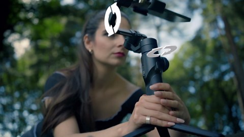 S2 Mic Smartphone Gimbal Stabilizer w/Wireless Lavalier Microphone, Built-in 18cm Extension Rod & Fill Light, Professional 3-Axis Gimbal for iPhone & Android for Video Recording