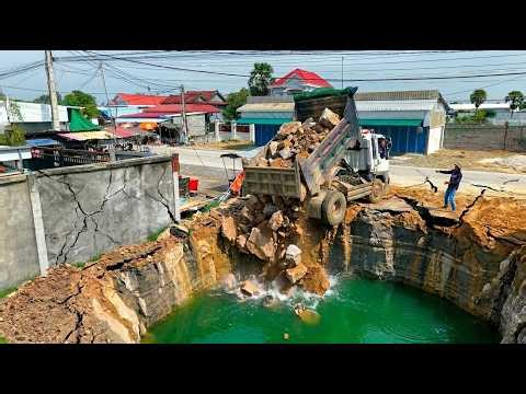 outdoor Power Building a pond with dozer recovery video Truck 5t land Construction truck