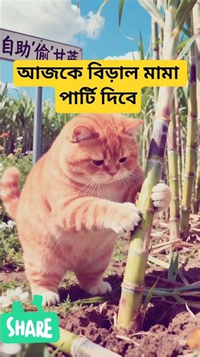 আজকে বিড়াল মামা পার্টি দিবে #funny #comedy