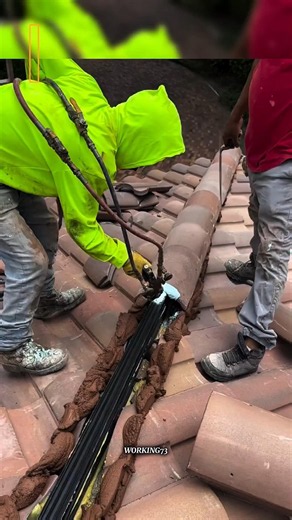 Roof Ridge Tile Foam Sealing Installation