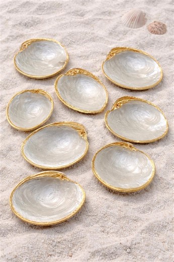 Handcrafted Gold-edged Clam Shell Jewelry Dish - Etsy