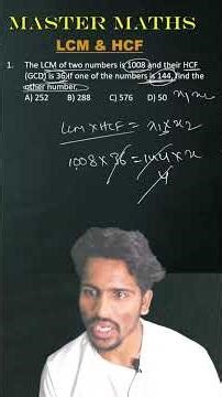 LCM & HCF Problems 🔥Solve in Seconds | Master Maths #mastermaths #quantitativeaptitude #mathlogic