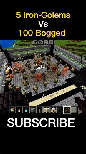 5 Iron Golems vs 100 Bogged – Minecraft Swamp Mob Massacre!