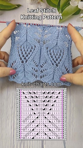 Leaf Stitch Knitting Pattern Tutorial