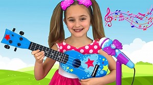 24K views · 376 reactions | Sasha playing Guitar Music Toys and Sing Nursery Rhymes Kid songs on Talent Show | Toys Review | Facebook