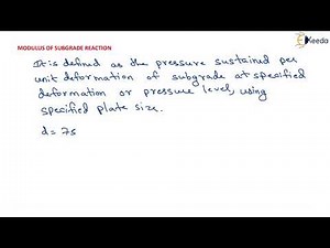 Modulus of Subgrade Reaction - Highway Materials - Transportation Engineering - I