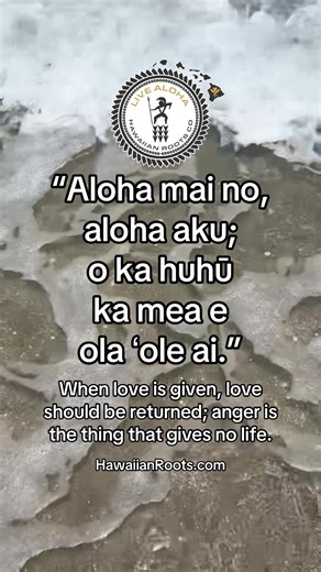 hawaiianroots.com Choosing Life Over Anger Hawaiian word of the day: Aloha Aloha isn’t just love — it’s life, breath, and shared energy. When love is given, it’s meant to circulate. Returned. Reflected. Multiplied. Anger, on the other hand, gives no life. It blocks the flow. It consumes energy without creating anything new. Anger may feel powerful in the moment, but aloha is what sustains, heals, and moves us forward. Be Aloha: Live with intention. Guard your energy. Choose what gives life. 🤙🏽