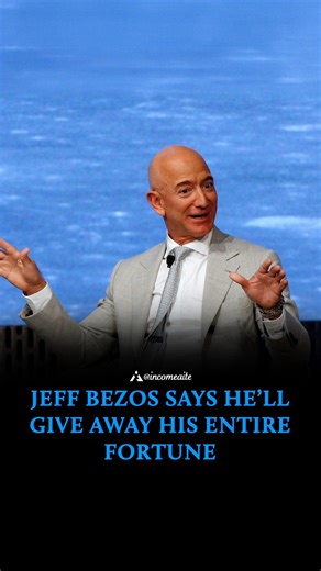 Business | Entrepreneurship | Jeff Bezos plans to give away his entire fortune in his lifetime, resulting in over $190 billion being released before his death. Bezos'... | Instagram