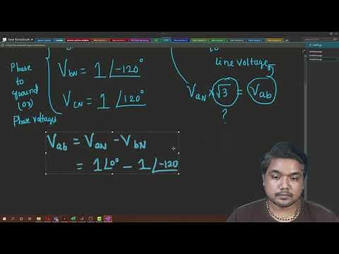 why square root 3 (sqrt(3)) is used for phase voltage to line voltage conversion?