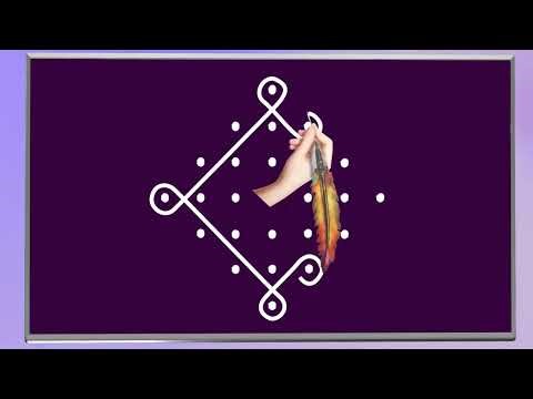 7 Dots Sikku Kolam | 7 Pulli Kolam | 7 Dots Muggulu Patterns | Traditional Art | QDBP07S360 #QDBP