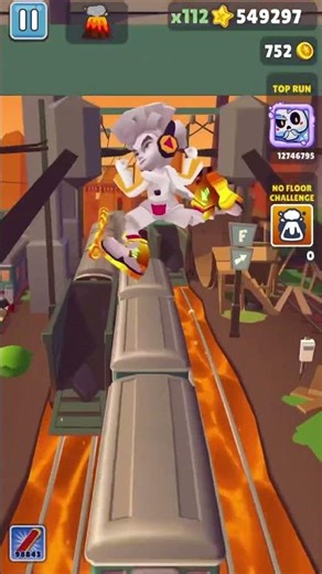 Subway surfers floor is lava🌋jumping run only😛#shorts #subwaysurfers #ytshorts #gaming #viral