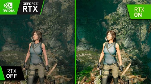 Shadow of the Tomb Raider RTX DLSS - on vs off (graphics / frame rate)