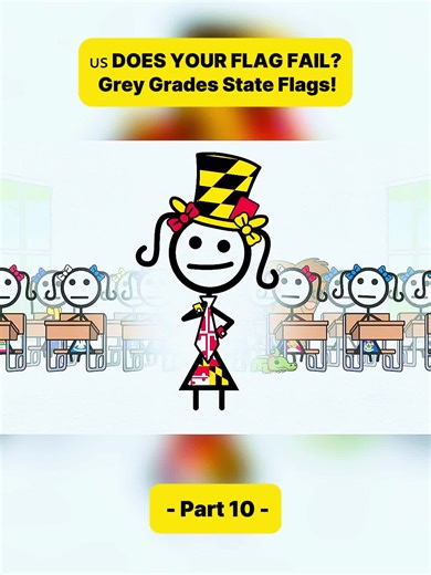 🇺🇸 DOES YOUR FLAG FAIL? Grey Grades State Flags! - Part 9 - #usa #flag #fail #grey #fypage