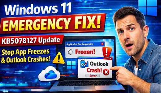 1K views |  Windows 11 Emergency Update KB5078127 – Fix App Freezes...