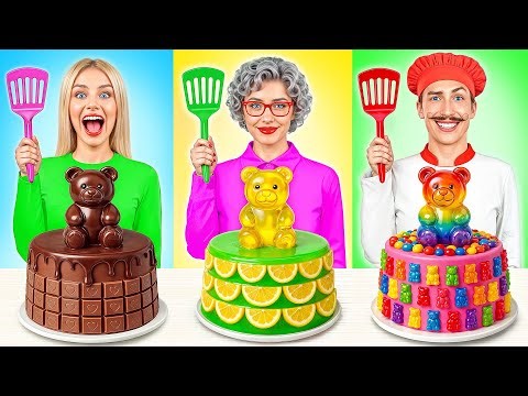 Me vs Grandma Chocolate Food Challenge | Crazy Ideas To Cook by Multi DO Joy