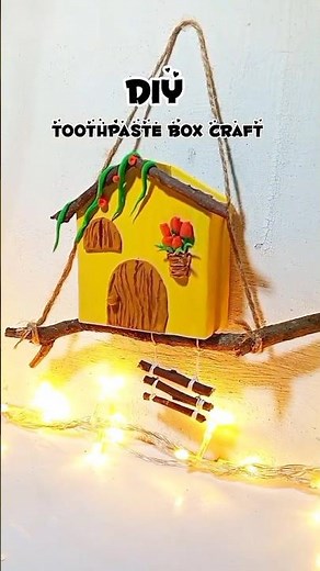 DIY Toothpaste Box Craft | Best Out of Waste Home Decor Idea|#diy#shorts #recyclecraft