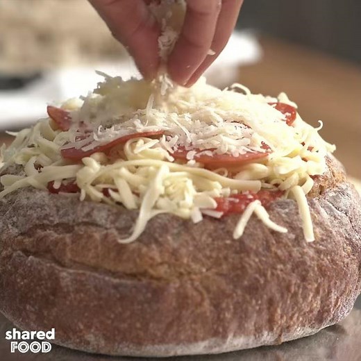 Deep Dish Pizza Bread Bowl