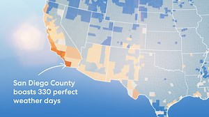 Want perfect weather year-round? This U.S. map shows where to find it.