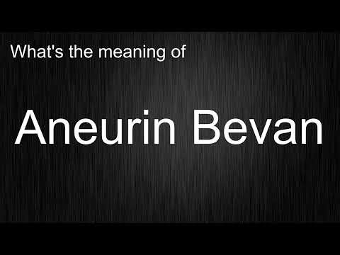 What's the meaning of "Aneurin Bevan", How to pronounce?
