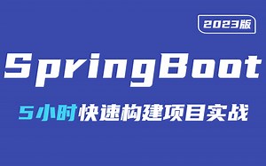 【SpringBoot教程】目前B站最详细的Spring boot视频教程，5小时快速入门，学完直接面试上岗！