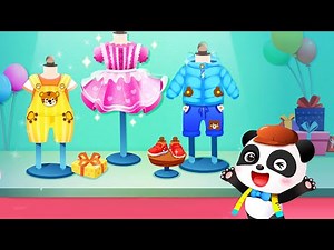 Baby Panda's Fashion Dress Up - Help You Learn How To Make Clothes - Babybus Game Video