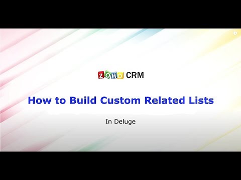 How to make Custom Related Lists in Zoho CRM