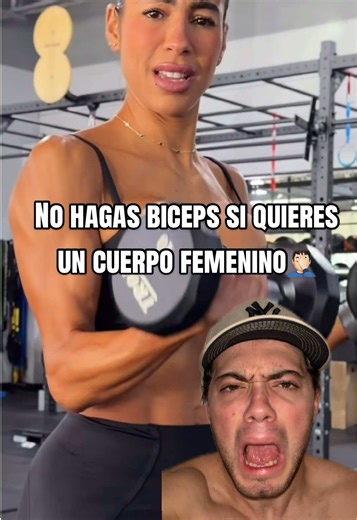 Evita los bíceps para un cuerpo femenino en el gym