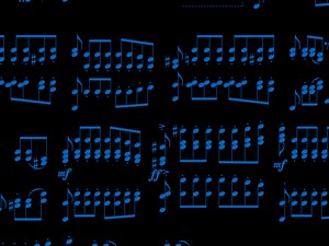 [MuseScore]当我把背景调成黑色且静音时，你还能看出这是什么音乐吗（1）
