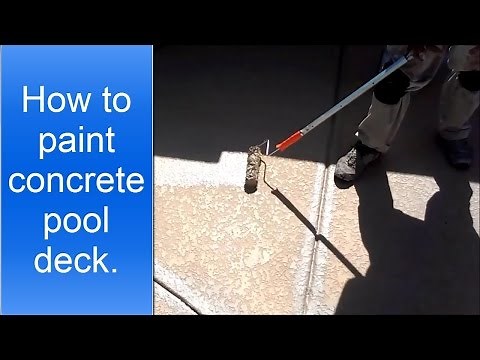 How to paint or stain concrete pool deck.