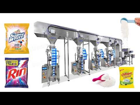 Full Automatic Detergent Powder Packing System | High Speed Washing Powder Packaging Line