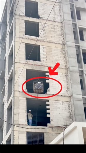 Material Lifting for High Rise Building | Construction Site Work #shorts #construction #civilwork