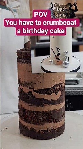 Cake Decorating Challenge|watch me crumbcoat this cake.