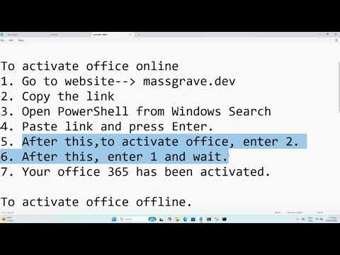 Office 365 Activation (Online)
