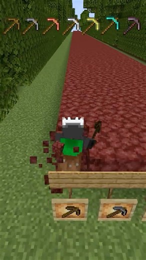 Minecraft Pickaxes vs Netherrack Block!