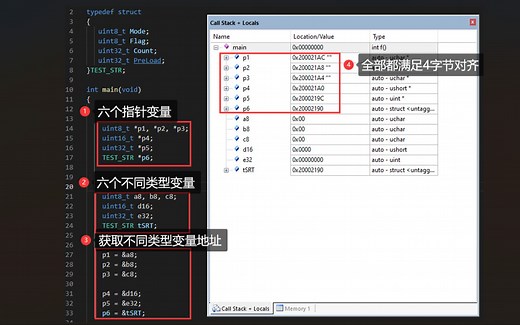 浅谈MDK, IAR, CLANG和GCC的局部变量字节对齐处理差异