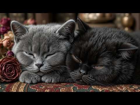 Calming music for cats to relax and sleep deeply - soothing piano for feline anxiety relief