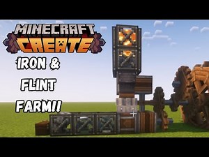 Early Game Iron Nugget & Flint Farm | Minecraft Create Mod Tutorial (No Brass Needed)