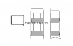 Newspaper Stand - Free CAD Drawings